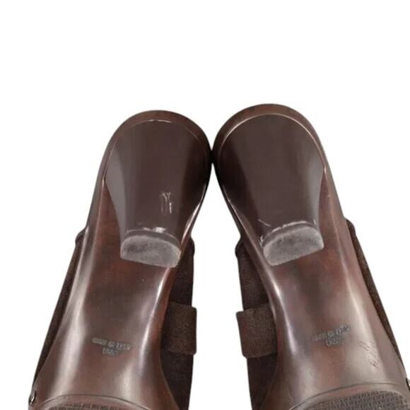 Stuart Weitzman Shoes Womens 8.5 Mule Heel Fashion Studs Buckle Leather Classic - Picture 13 of 15